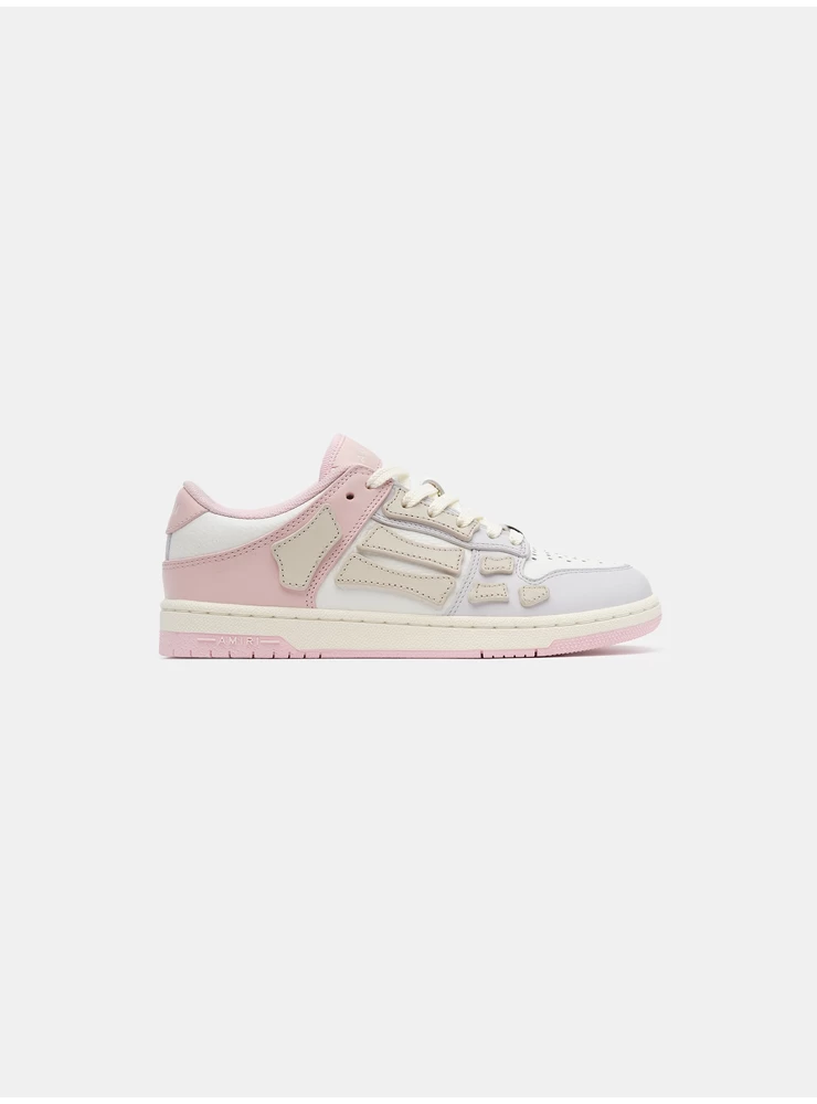 Amiri KIDS - KIDS' TWO-TONE SKEL TOP LOW - Pink White Grey