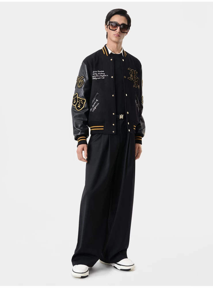 Amiri AMIRI LION VARSITY JACKET - Black