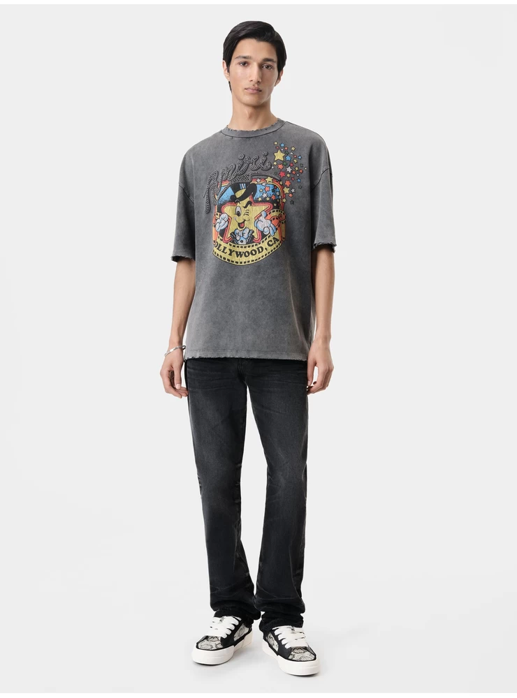Amiri MR. HOLLYWOOD OVERSIZED TEE - Black