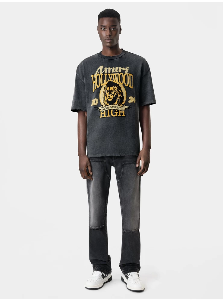 Amiri AMIRI HIGH LION SKATER TEE - Black
