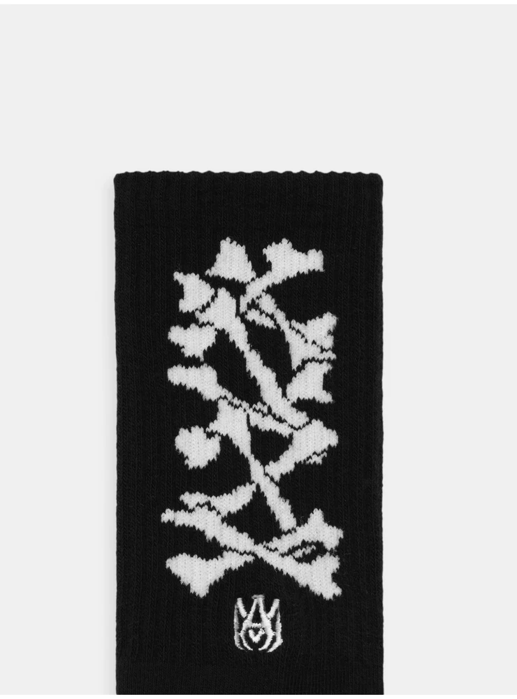 Amiri Kids - Laste Luud Virnastatud Sokid - Must