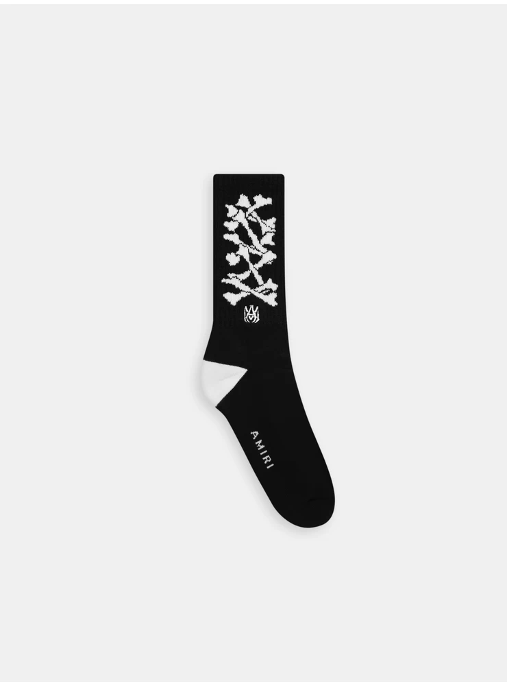 Amiri KIDS - KIDS' BONES STACKED SOCKS - Black