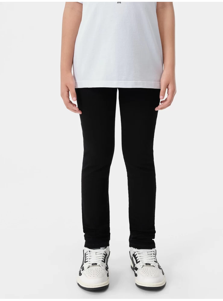 Amiri Kids - Vaqueros Stack Para Niños - Od Black