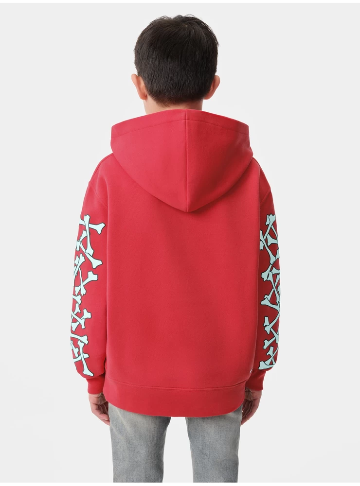 Amiri Kids - Kids' Bones Hoodie - Sarkans