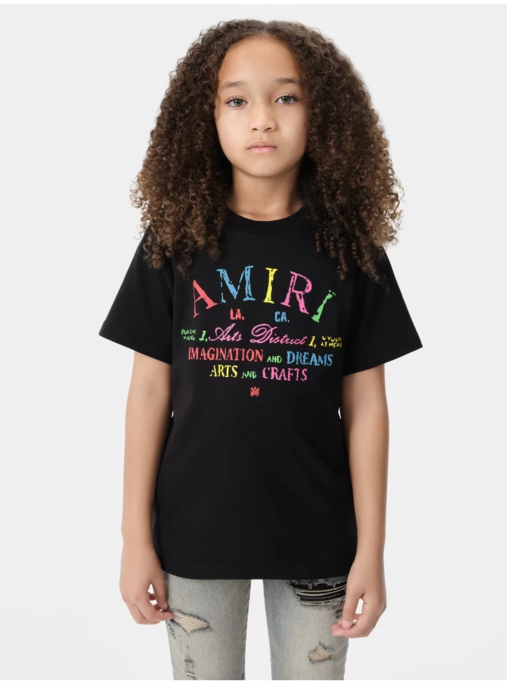 Amiri Kids - Lastekunstipiirkond Scribble Tee - Must