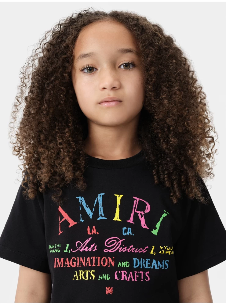 Amiri Kids - Lastekunstipiirkond Scribble Tee - Must