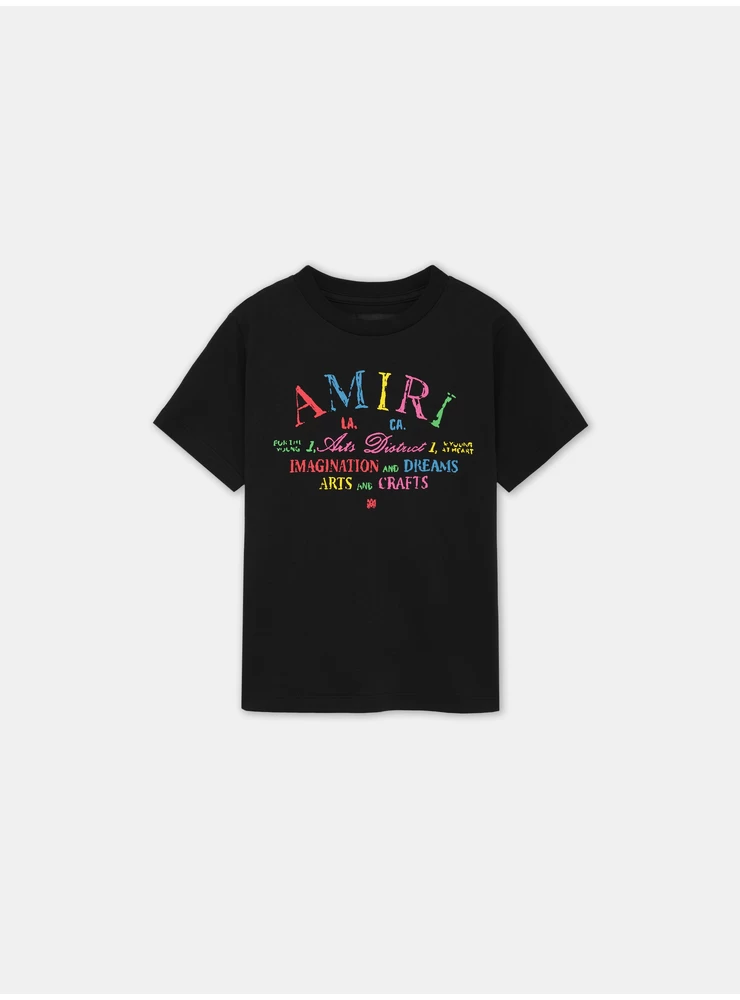 Amiri Kids - Lastekunstipiirkond Scribble Tee - Must