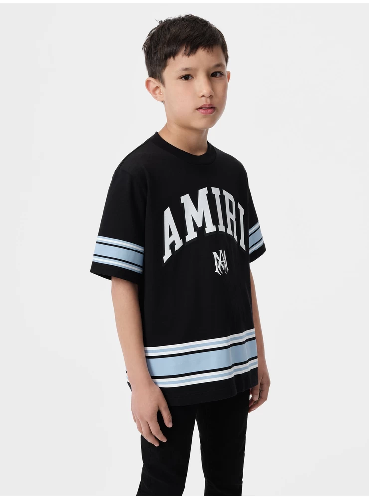 Amiri Kids - Camiseta A Rayas Amiri Para Niños - Negro