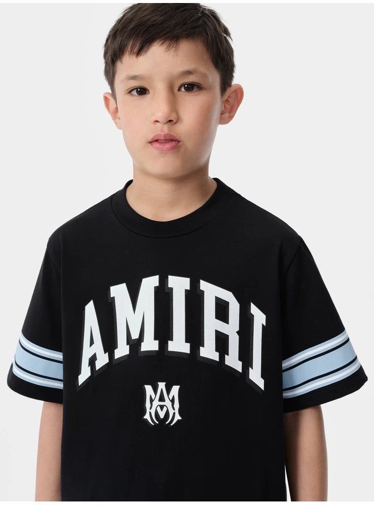 Amiri Kids - Camiseta A Rayas Amiri Para Niños - Negro