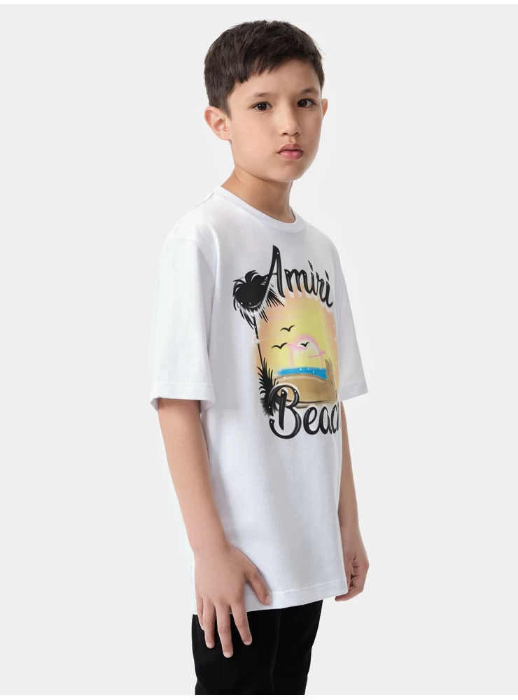 Amiri KIDS - KIDS' MA SANDCASTLE TEE - White