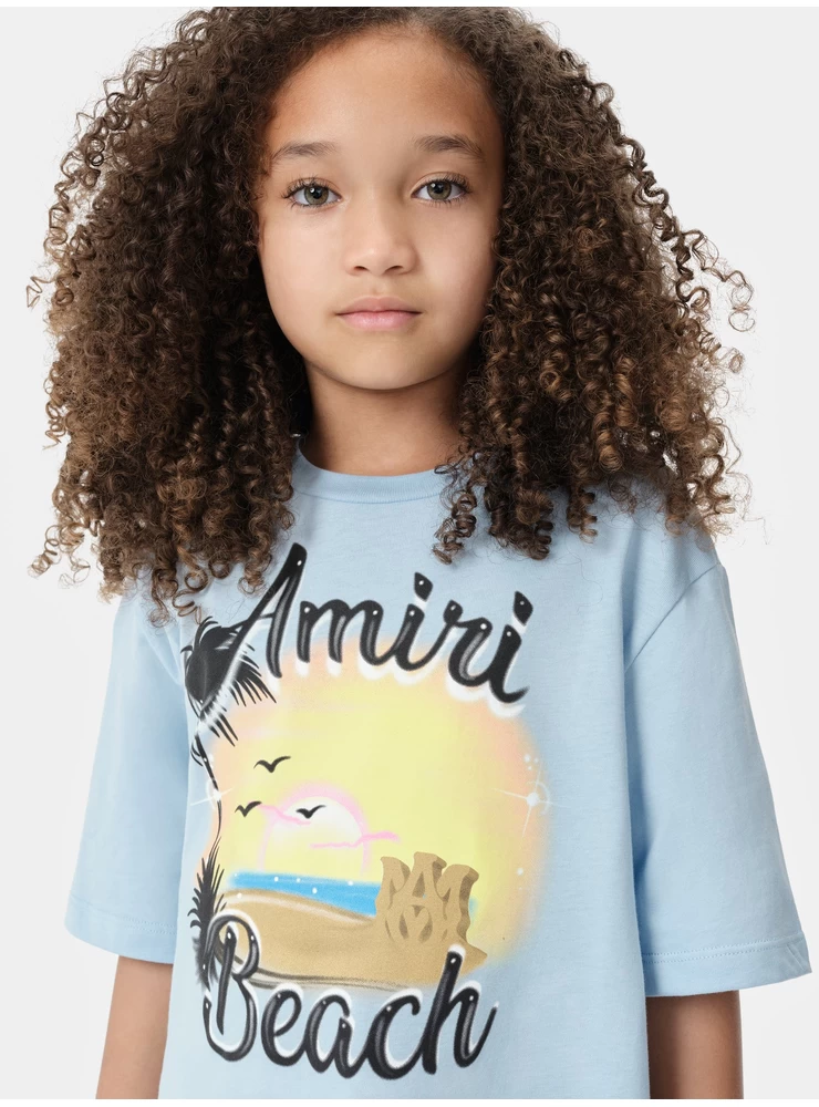 Amiri KIDS - KIDS' MA SANDCASTLE TEE - Cerulean