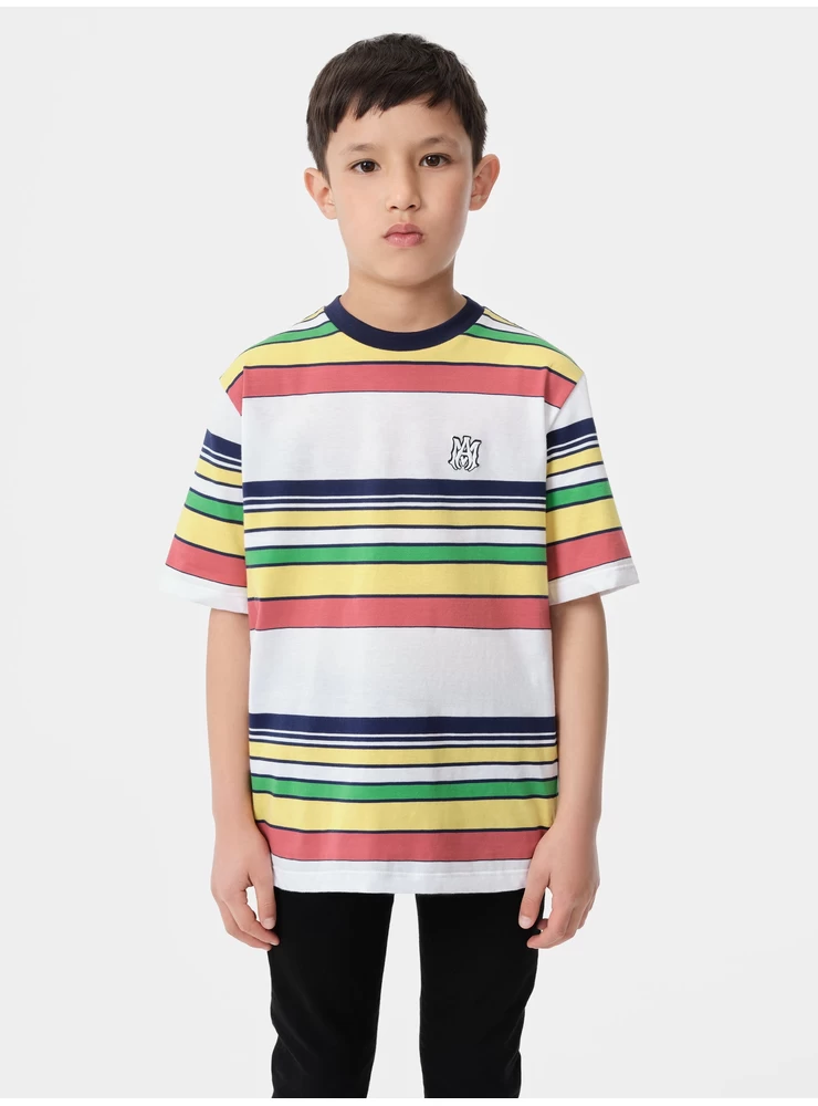 Amiri KIDS - KIDS' MA BAJA STRIPE TEE - Blue Multi