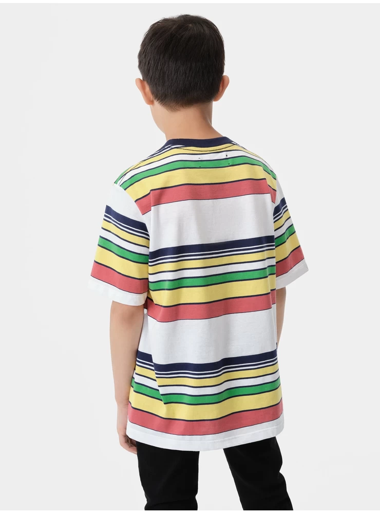 Amiri KIDS - KIDS' MA BAJA STRIPE TEE - Blue Multi