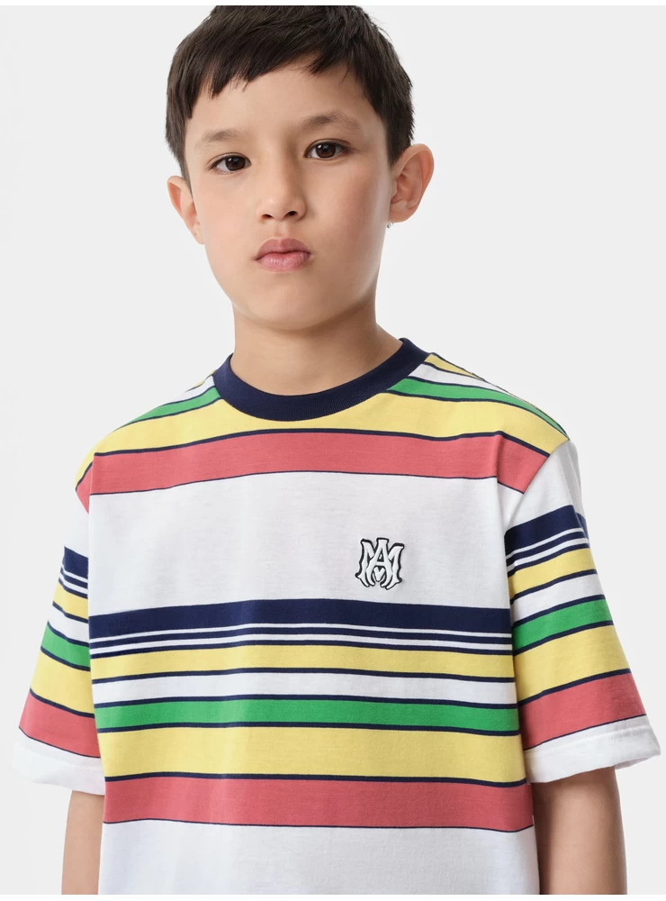 Amiri KIDS - KIDS' MA BAJA STRIPE TEE - Blue Multi