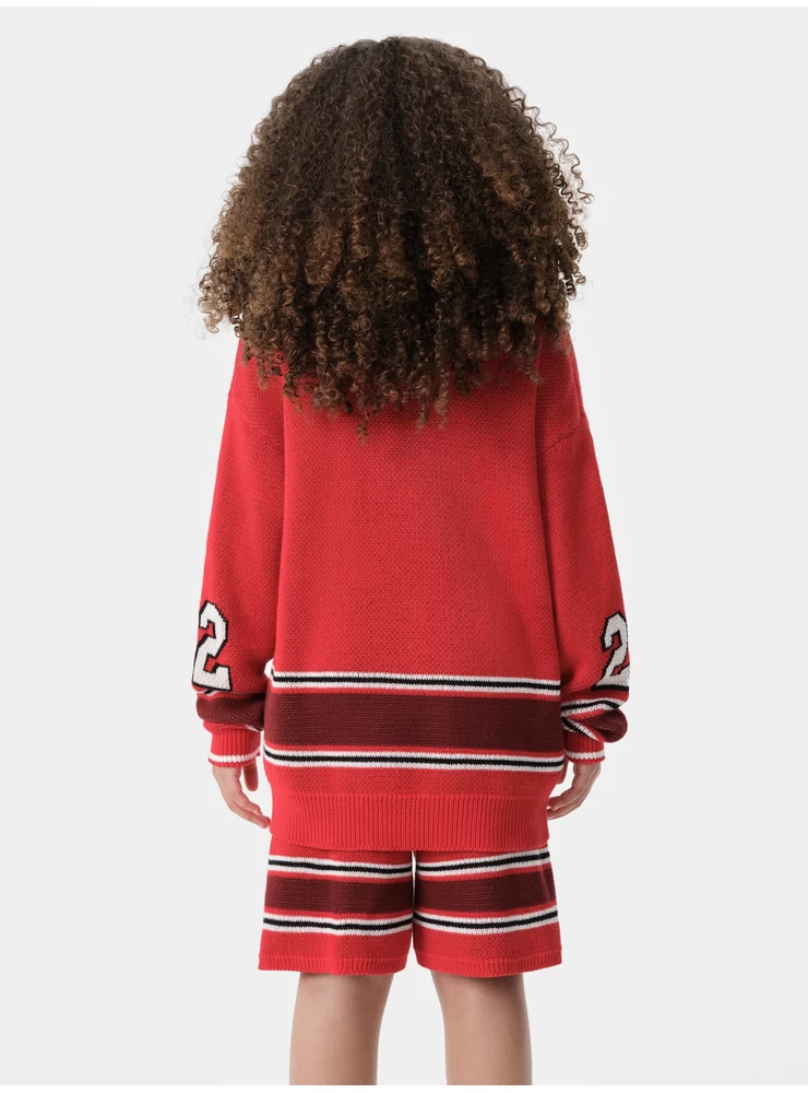 Amiri Barn - Amiri 22 Stripe Crew For Barn - Rød