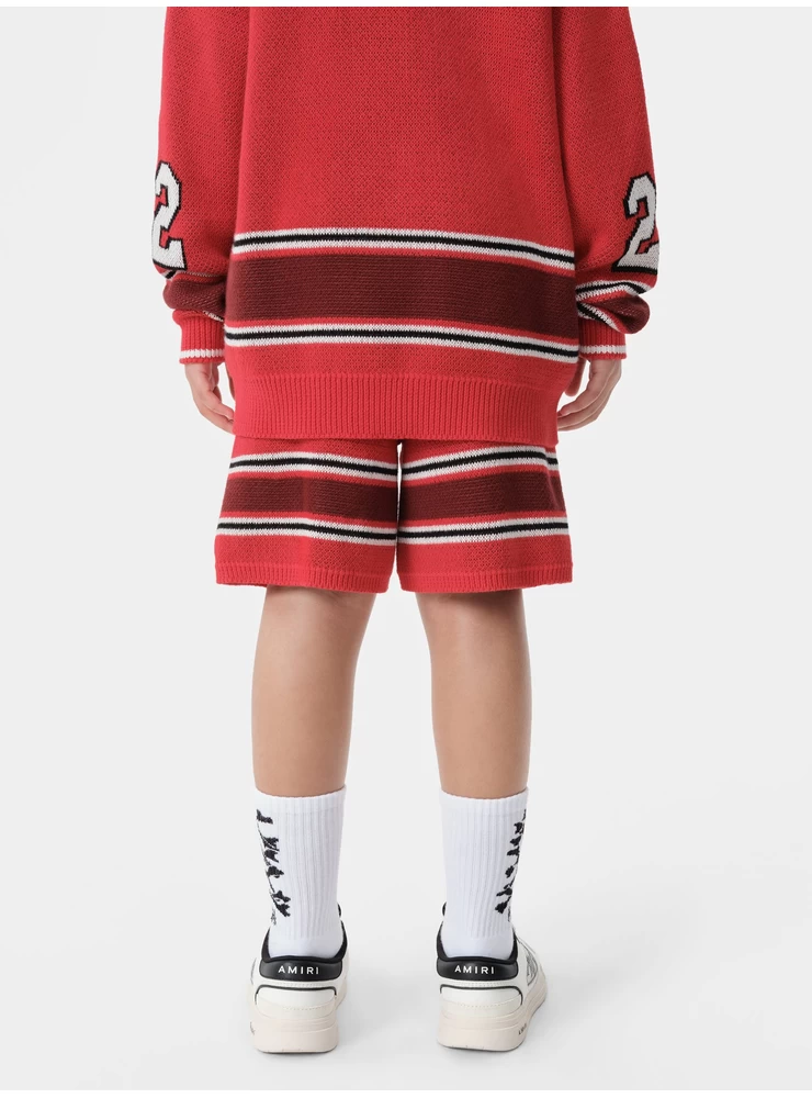 Amiri KIDS - KIDS' MA STRIPE SHORT - Red