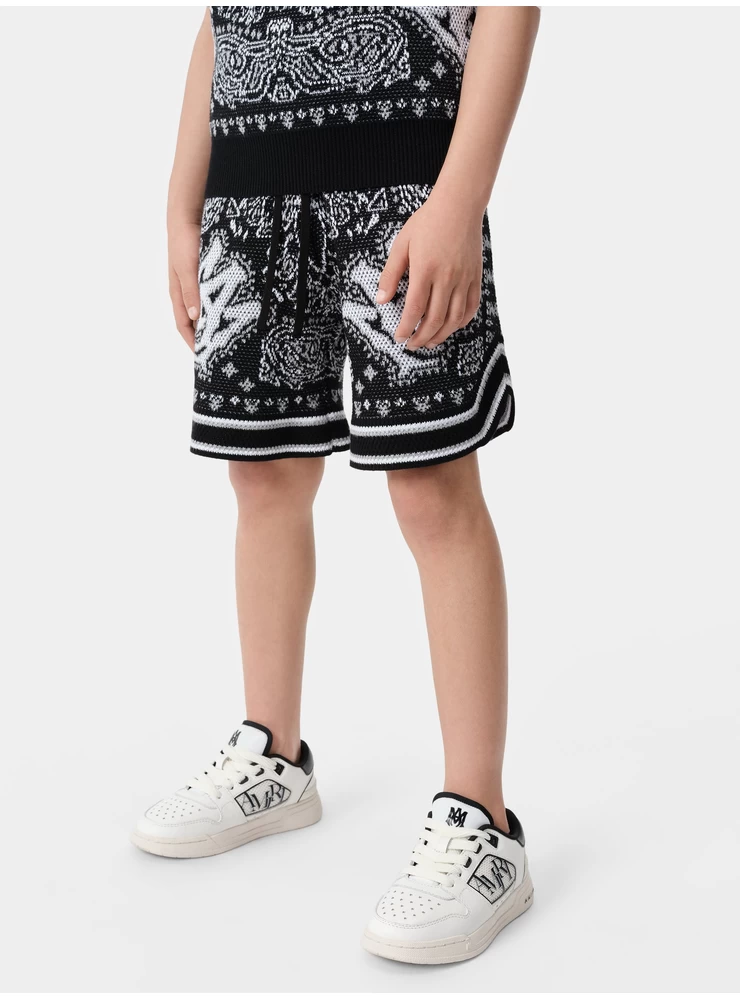 Amiri KIDS - KIDS' BANDANA SHORT - Black