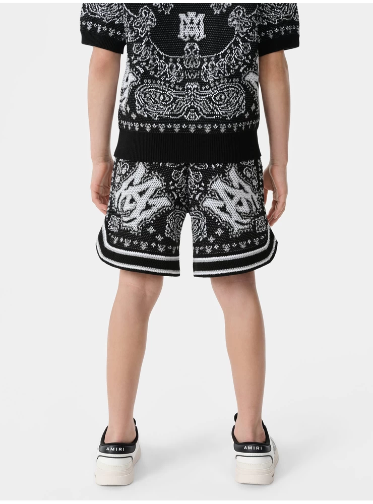 Amiri KIDS - KIDS' BANDANA SHORT - Black