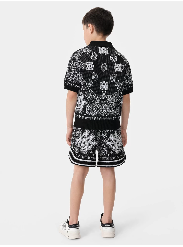 Amiri KIDS - KIDS' BANDANA SHORT - Black