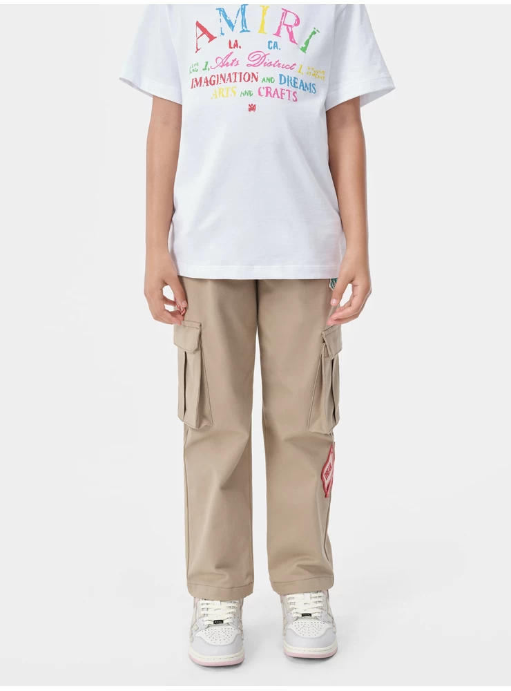 Amiri KIDS - KIDS' DREAM TEAM CARGO CHINO - Warm Taupe