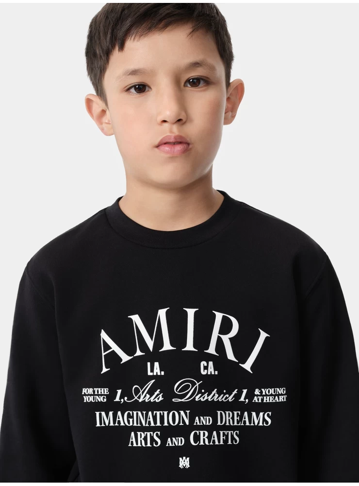 Amiri KIDS - KIDS' AMIRI ARTS DISTRICT CREW - Black