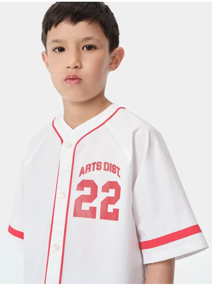 Amiri KIDS - KIDS' AMIRI 22 BASEBALL SHIRT - White