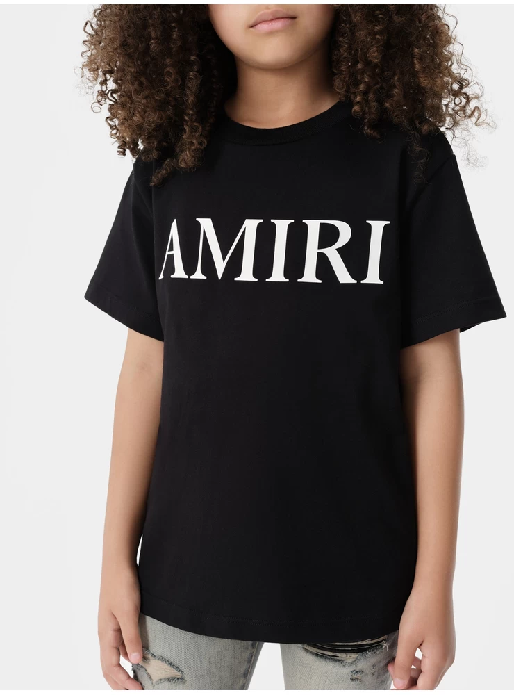 Amiri KIDS - KIDS' AMIRI CORE LOGO TEE - Black