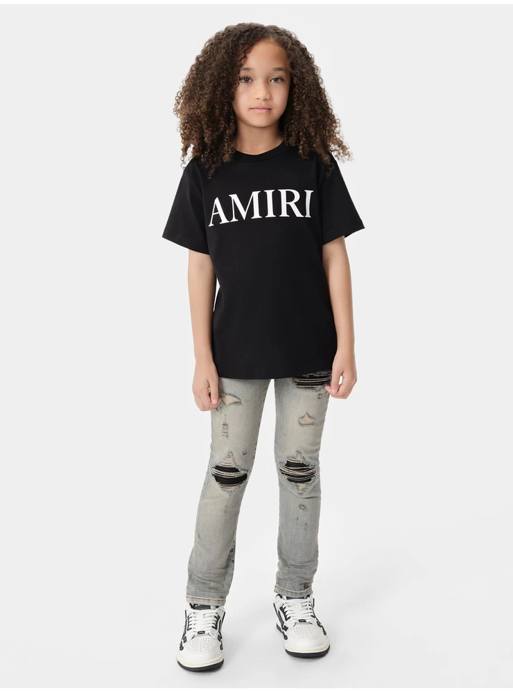 Amiri KIDS - KIDS' AMIRI CORE LOGO TEE - Black