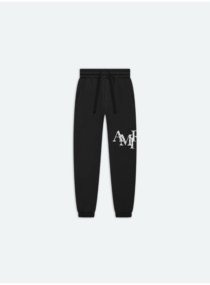 Amiri KIDS - AMIRI STAGGERED SCRIBBLE SWEATPANT - Black