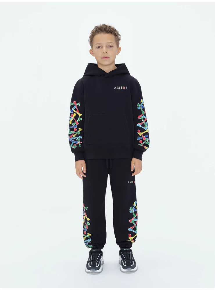 Amiri KIDS - Kids Amiri Bones Scribble Hoodie - Black