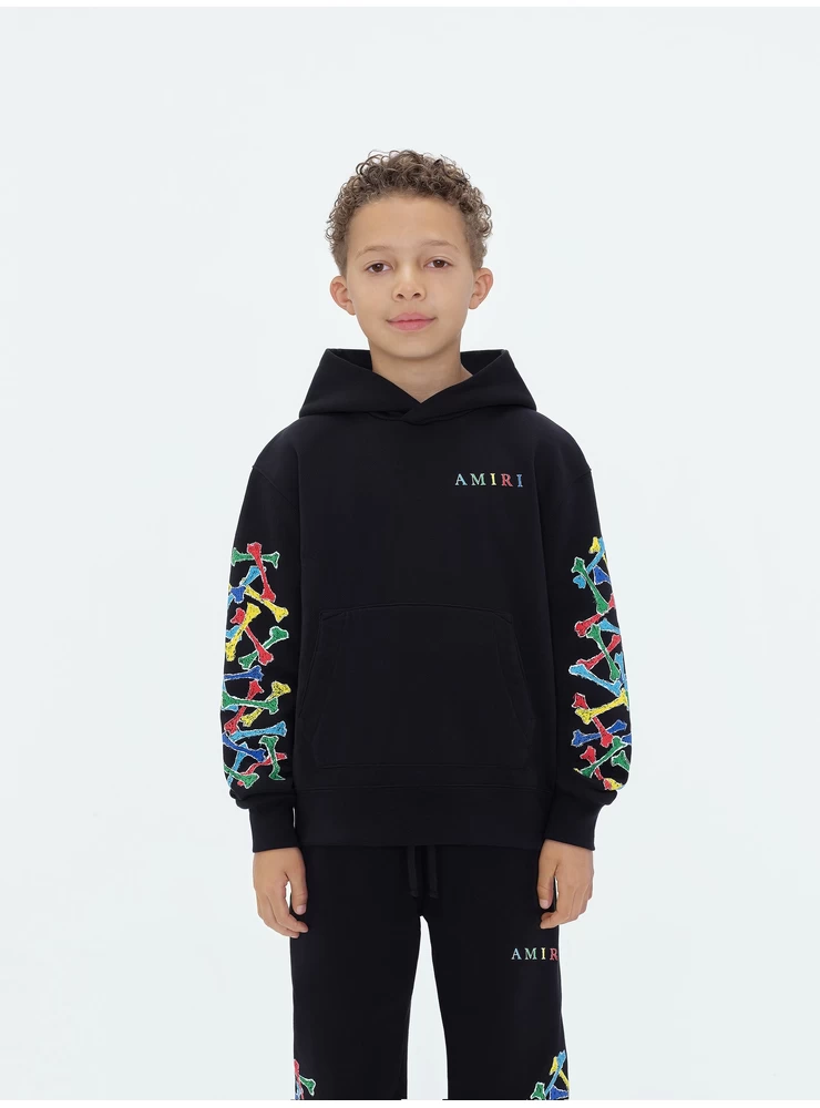 Amiri KIDS - Kids Amiri Bones Scribble Hoodie - Black