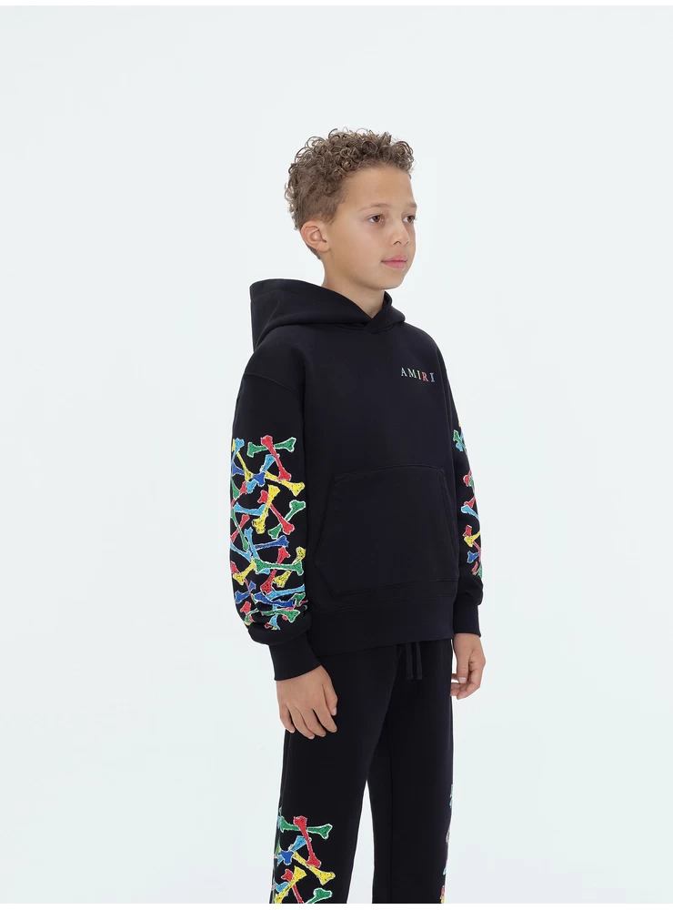 Amiri KIDS - Kids Amiri Bones Scribble Hoodie - Black