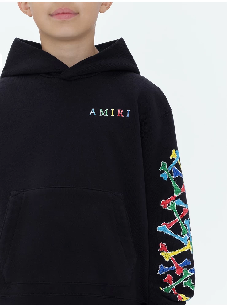 Amiri KIDS - Kids Amiri Bones Scribble Hoodie - Black