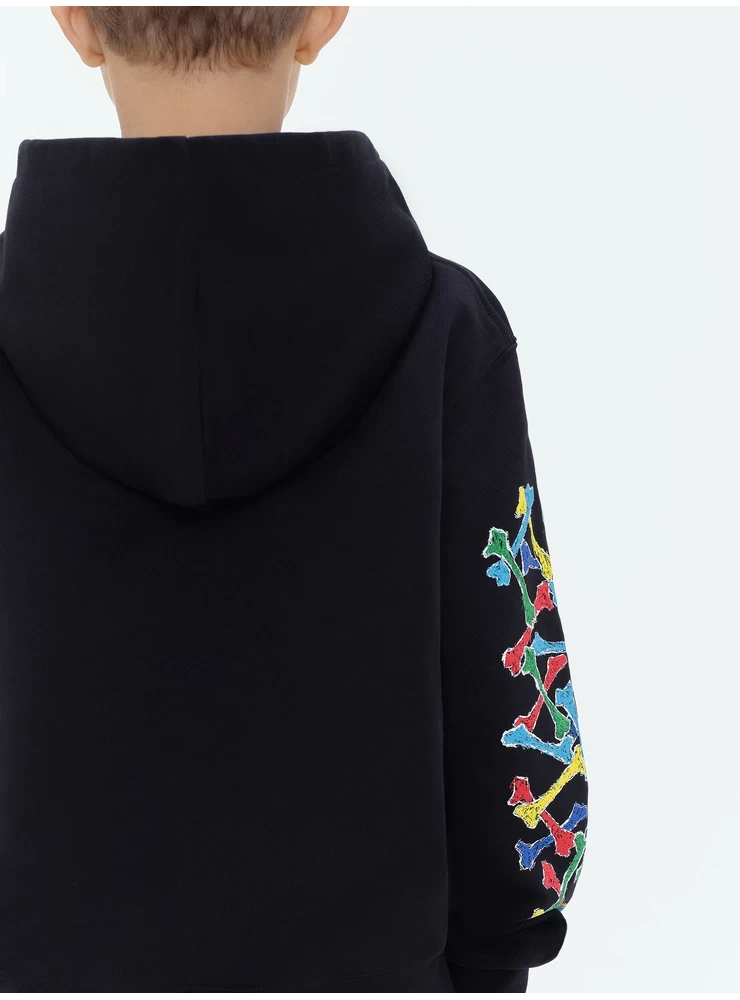 Amiri KIDS - Kids Amiri Bones Scribble Hoodie - Black
