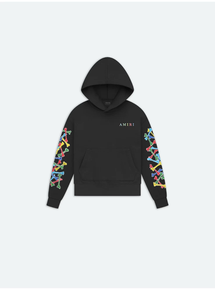 Amiri Kids - Sudadera Con Capucha Con Garabato De Huesos Amiri Para Niños - Negro