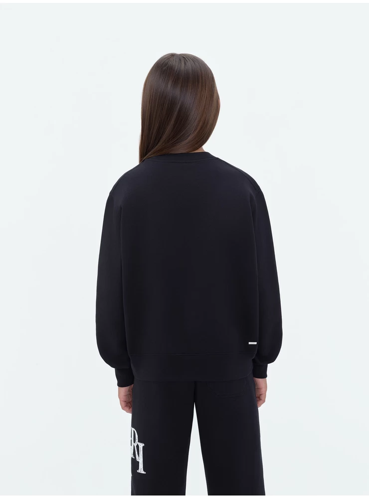 Amiri KIDS - AMIRI STAGGERED SCRIBBLE CREWNECK - Black