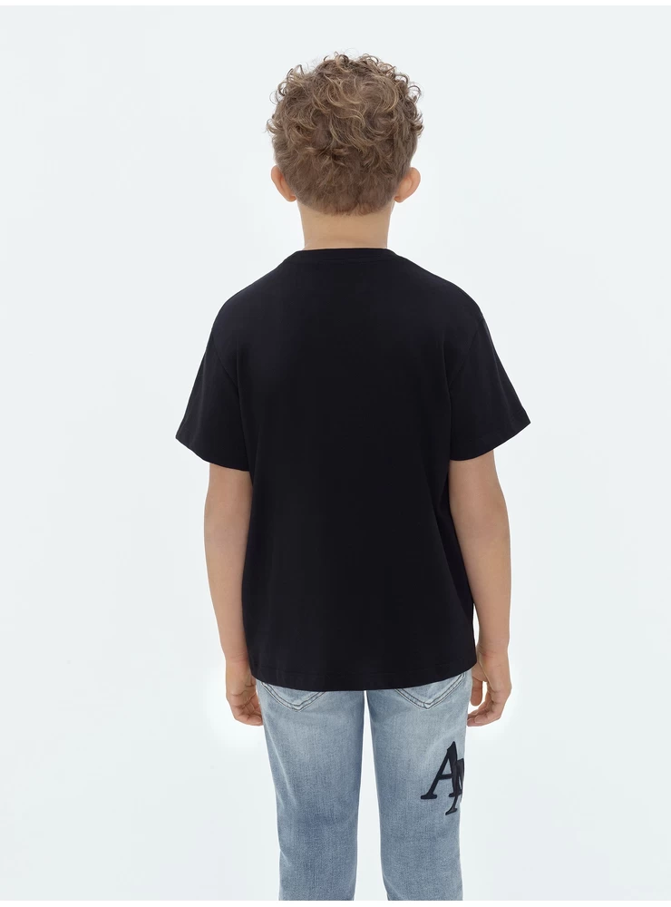 Amiri KIDS - AMIRI STAGGERED SCRIBBLE TEE - Black