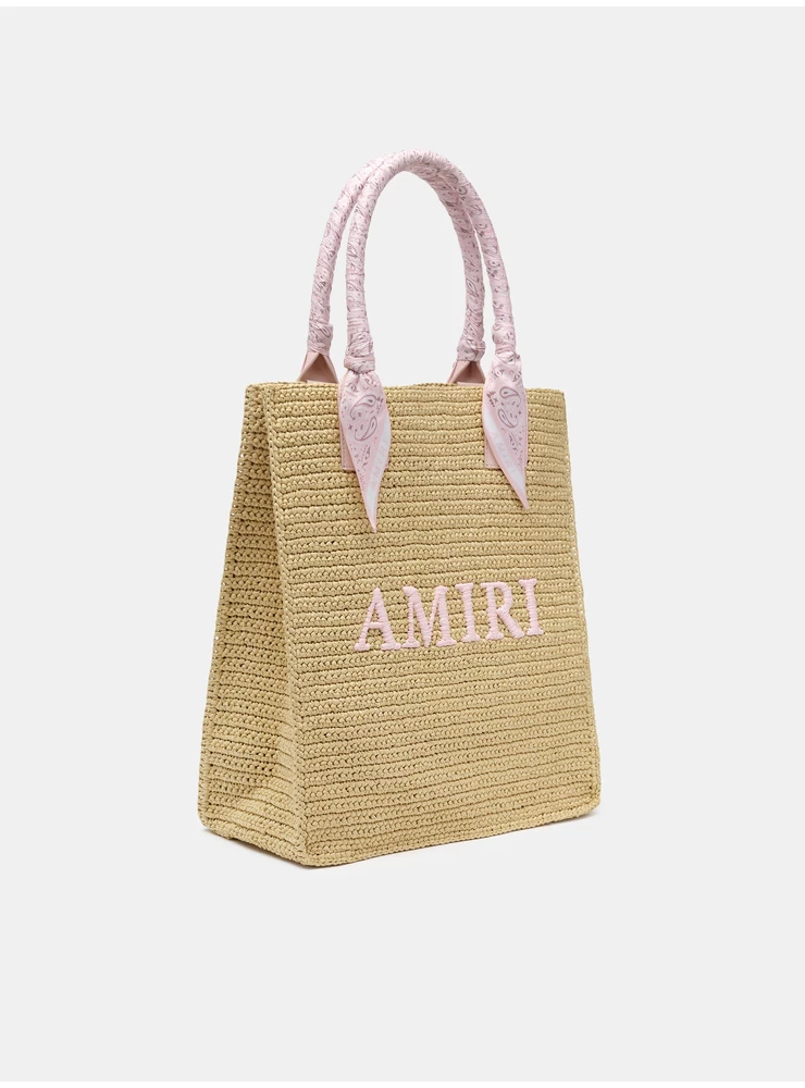 Amiri AMIRI RAFFIA TOTE - Pink