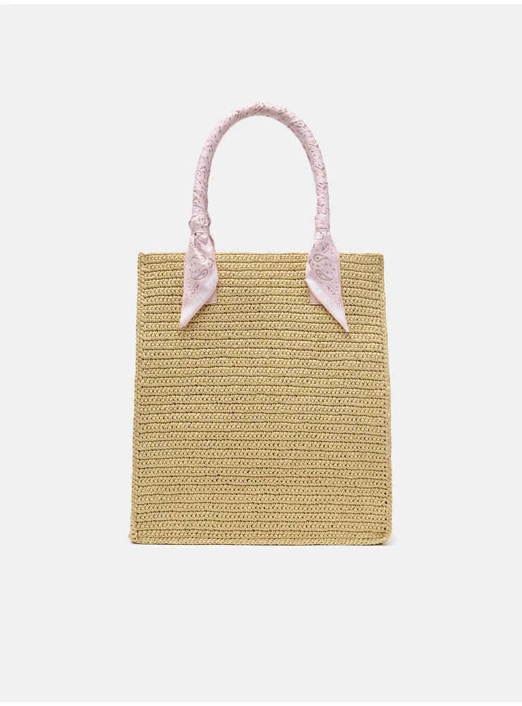 Amiri AMIRI RAFFIA TOTE - Pink