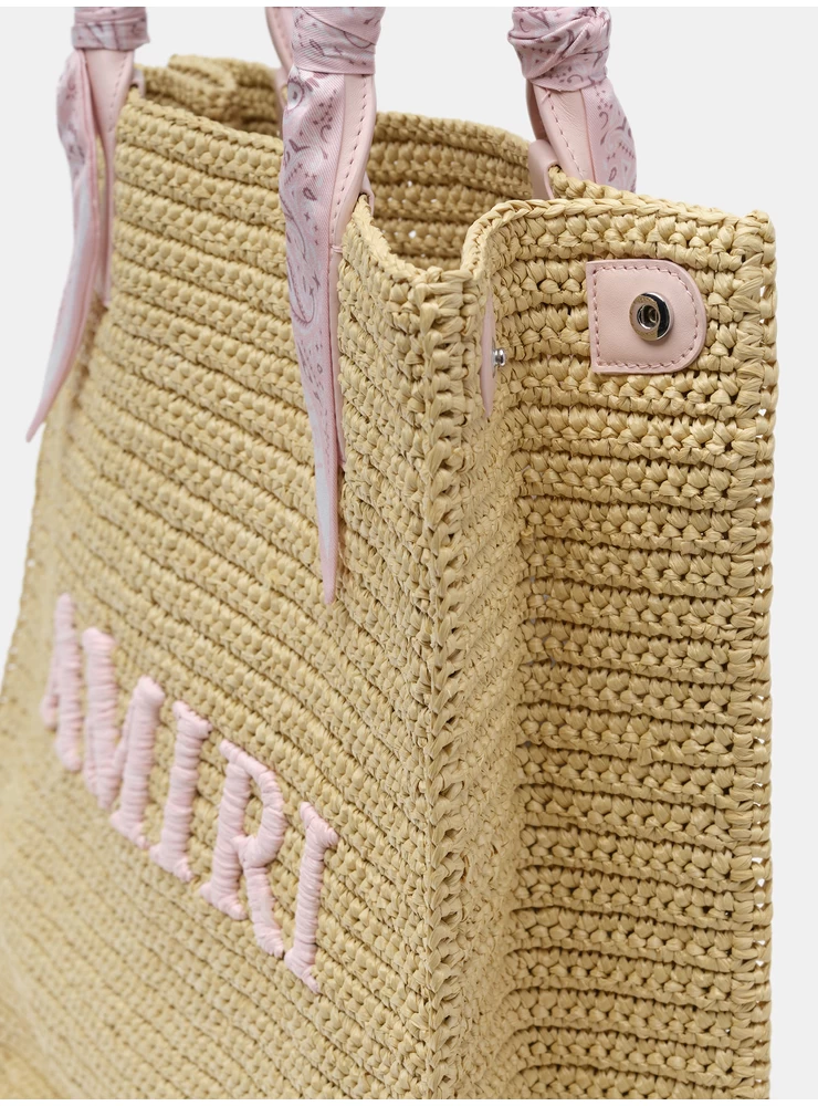 Amiri AMIRI RAFFIA TOTE - Pink
