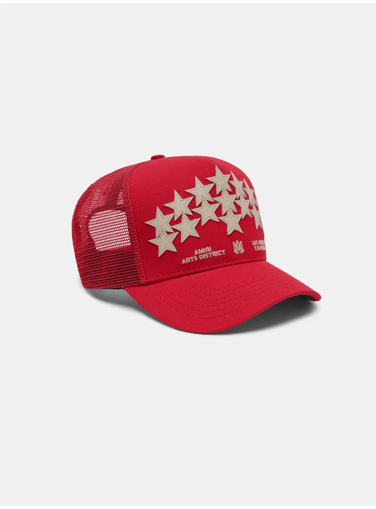 Amiri STARS TRUCKER HAT - Red