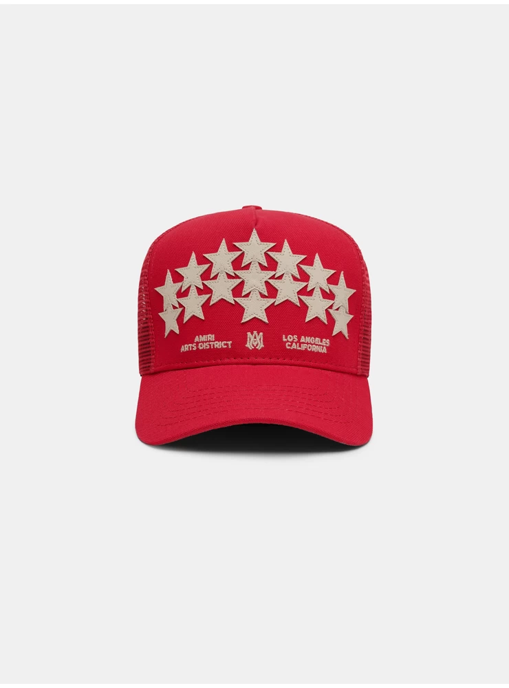 Amiri STARS TRUCKER HAT - Red