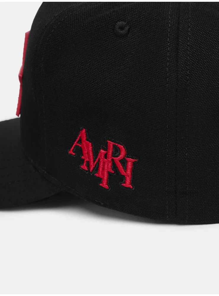 Amiri THREE STAR STAGGERED AMIRI FULL CANVAS HAT - Black Red