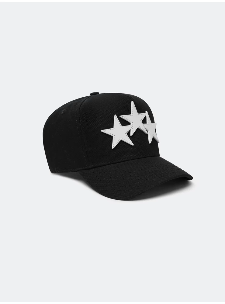Amiri THREE STAR STAGGERED AMIRI FULL CANVAS HAT - Black White