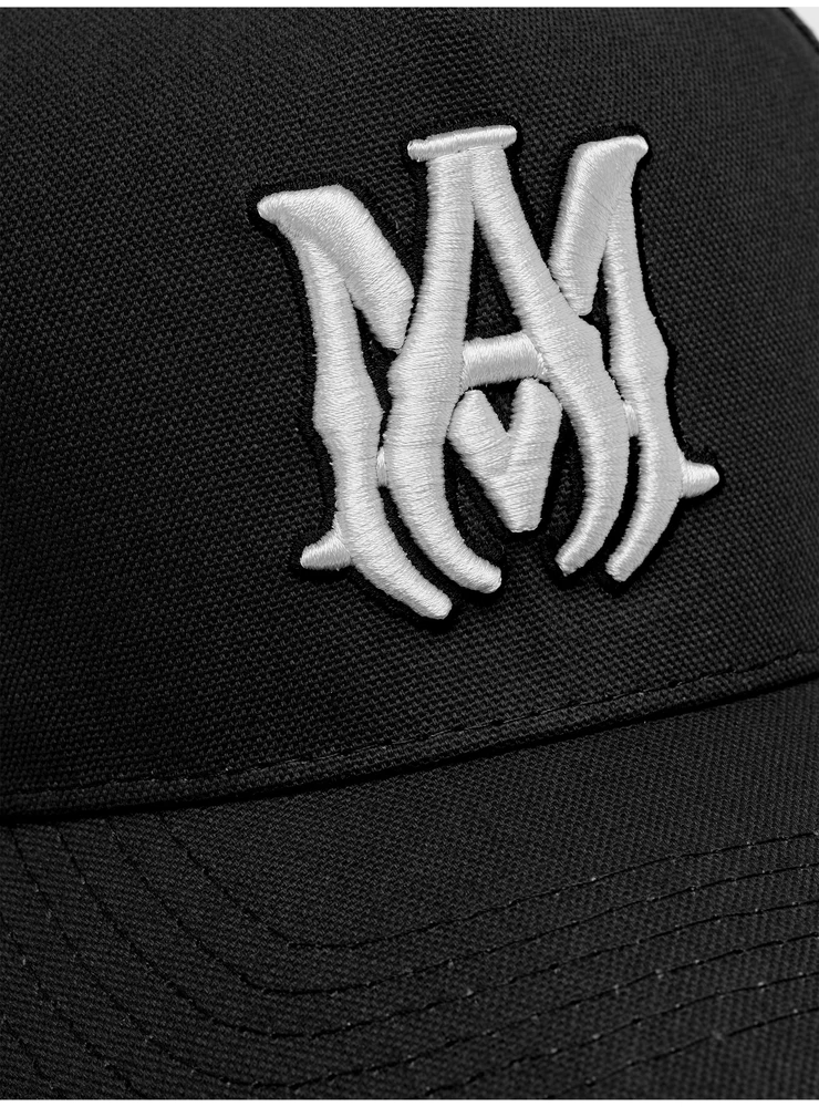 Amiri MA STAGGERED AMIRI FULL CANVAS HAT - Black Off White