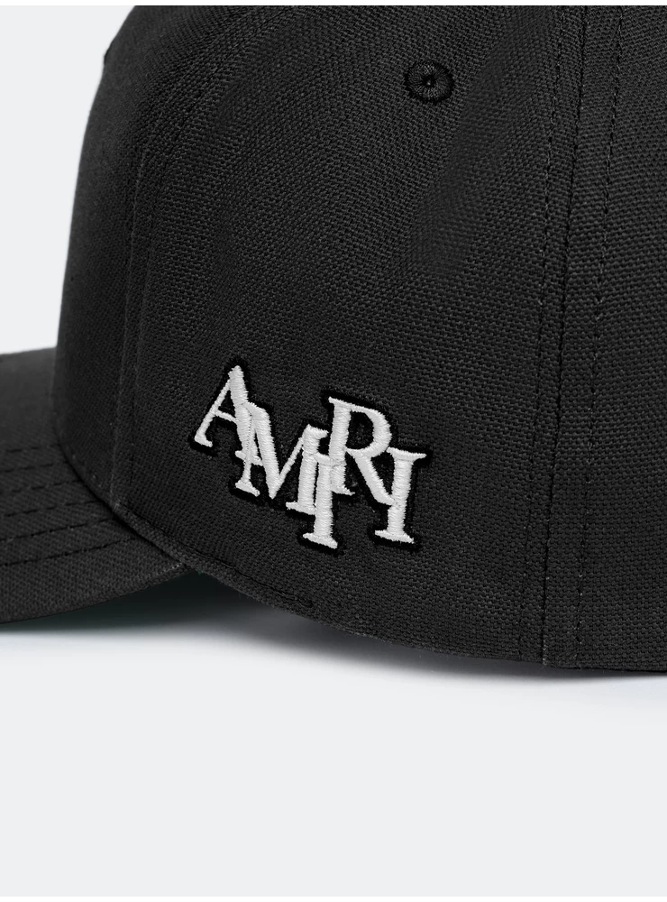 Amiri MA STAGGERED AMIRI FULL CANVAS HAT - Black Off White