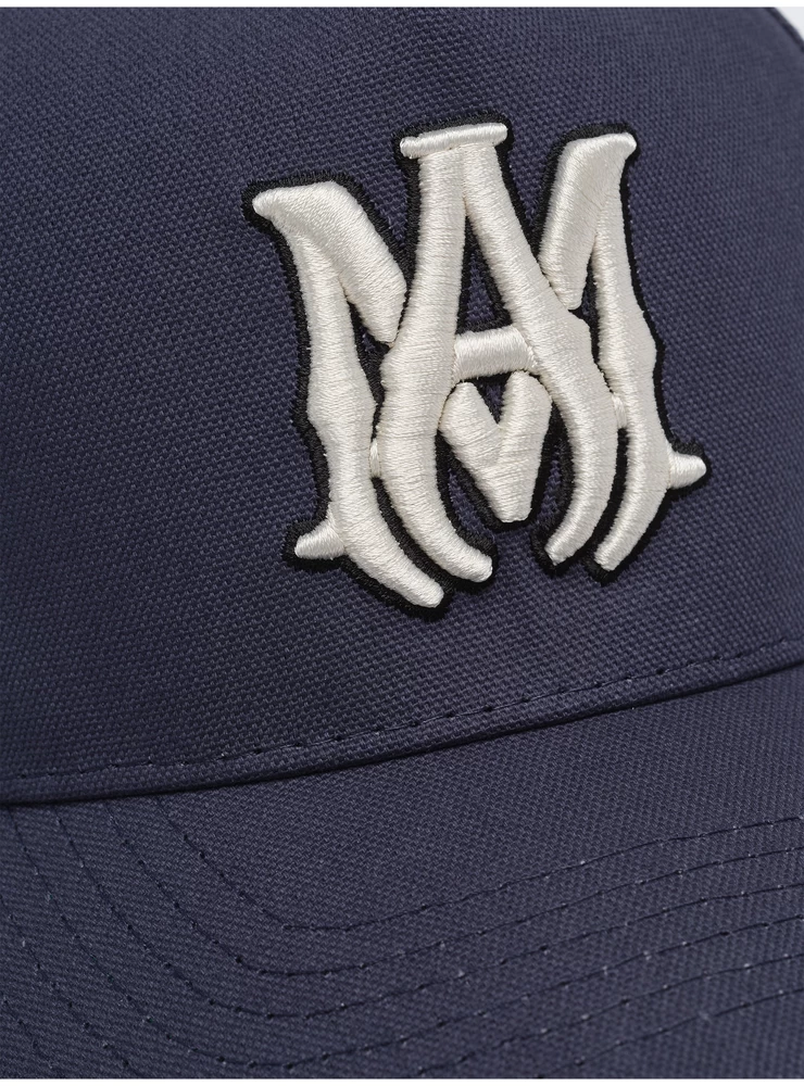 Amiri MA STAGGERED AMIRI FULL CANVAS HAT - Navy Off White