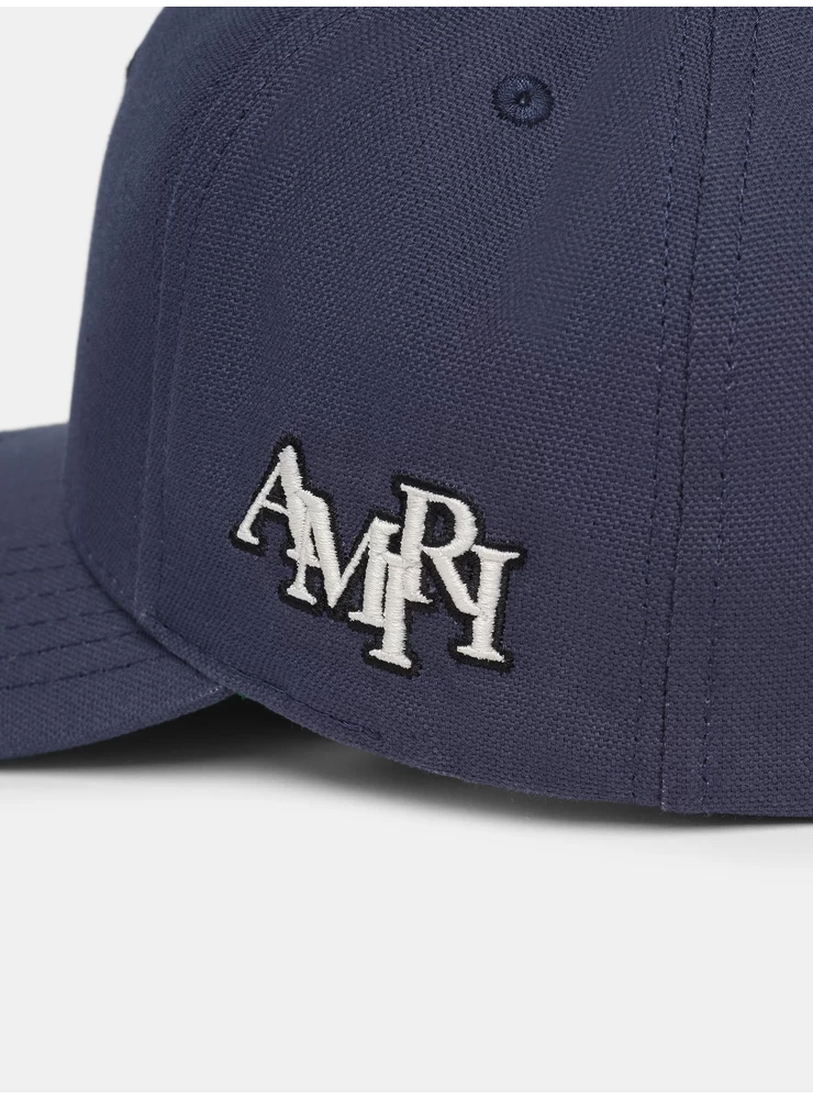 Amiri MA STAGGERED AMIRI FULL CANVAS HAT - Navy Off White
