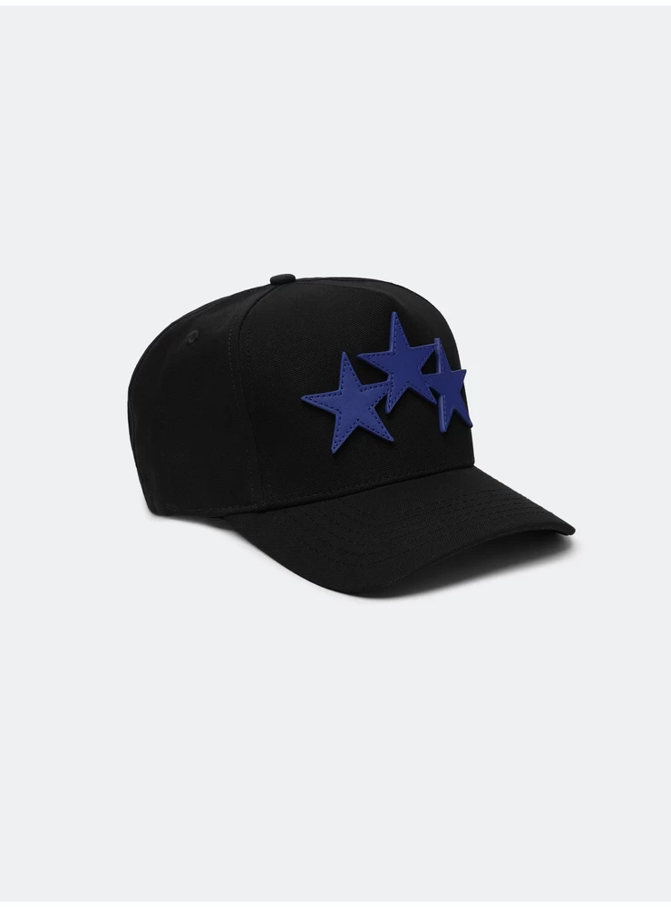 Amiri THREE STAR STAGGERED AMIRI FULL CANVAS HAT - Black Blue