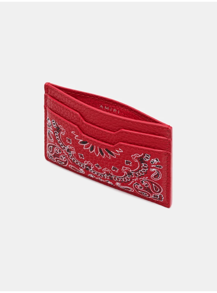 Amiri BANDANA CARD HOLDER - Red
